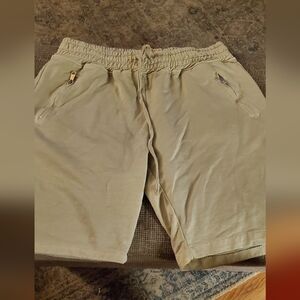 Nostalgia Men's Athletic Tan Shorts Italian Made  Cotton